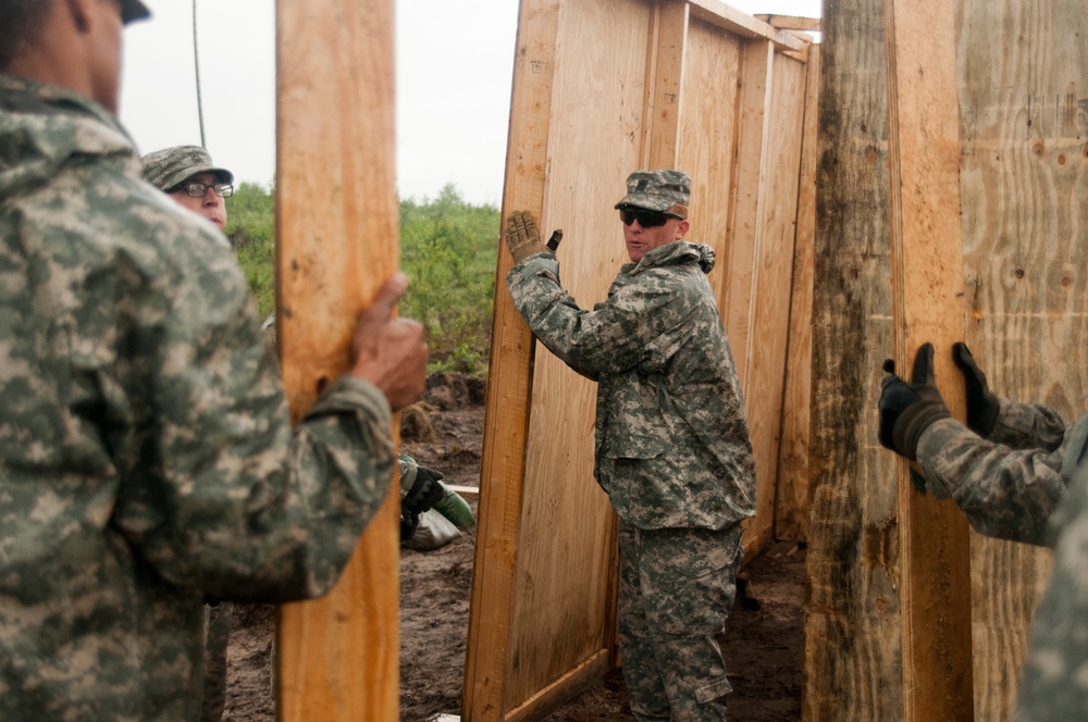 US paratroopers prepare training range