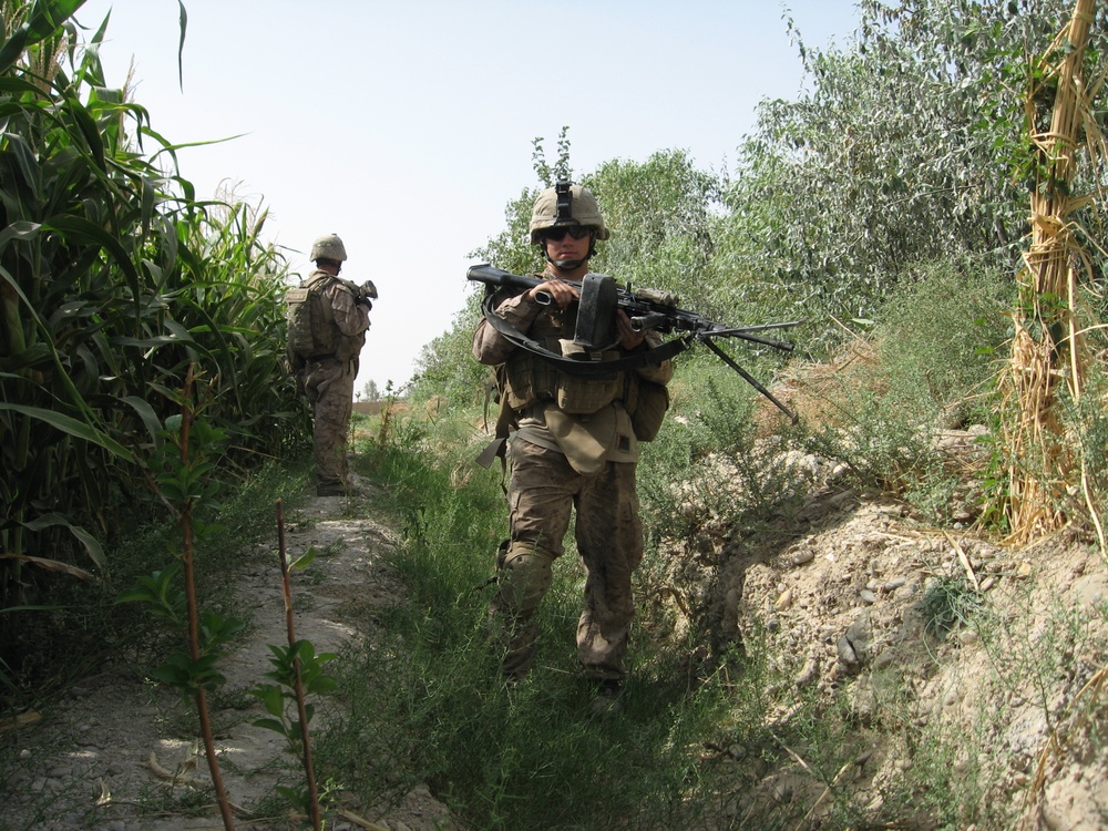 Lance Cpl. Kyle Carpenter in Helmand Province, Afghanistan.