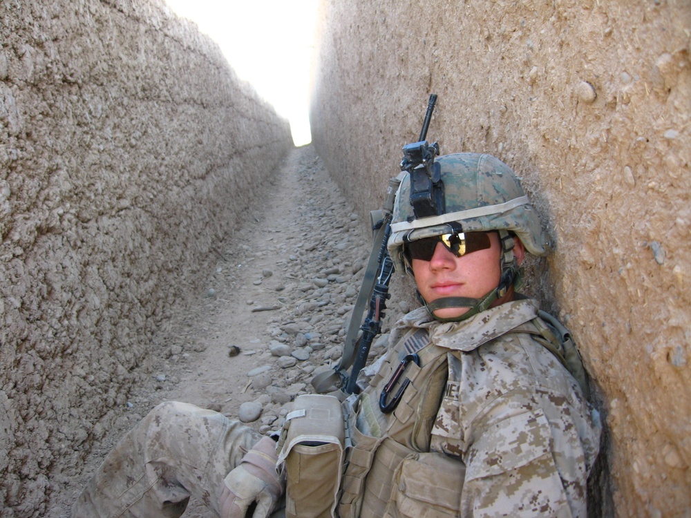 Lance Cpl. Kyle Carpenter in Helmand Province, Afghanistan.