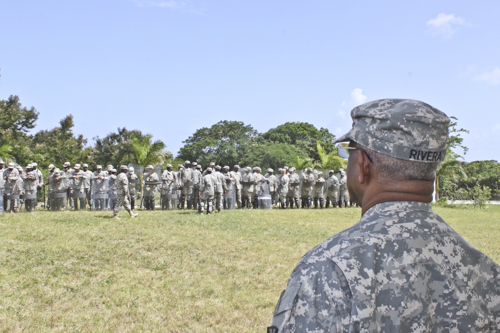 The US Virgin Islands National Guard adjutant general observes Operation Forward Guardian II