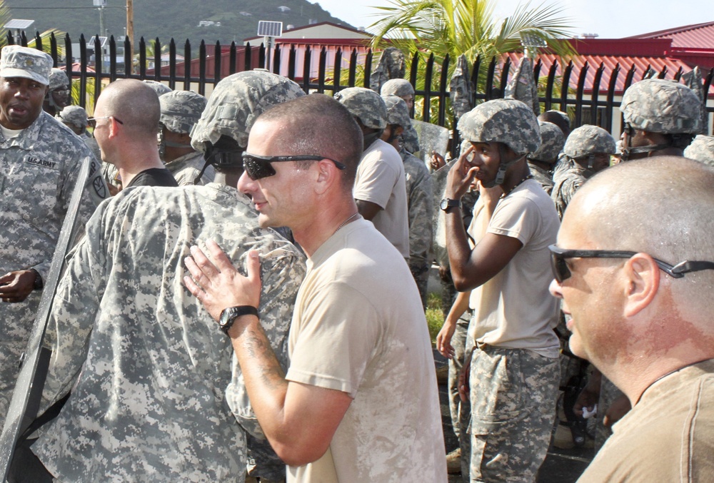 Indiana Army Reserves soldiers bond with US Virgin Island National Guard during Operation Forward Guardian II
