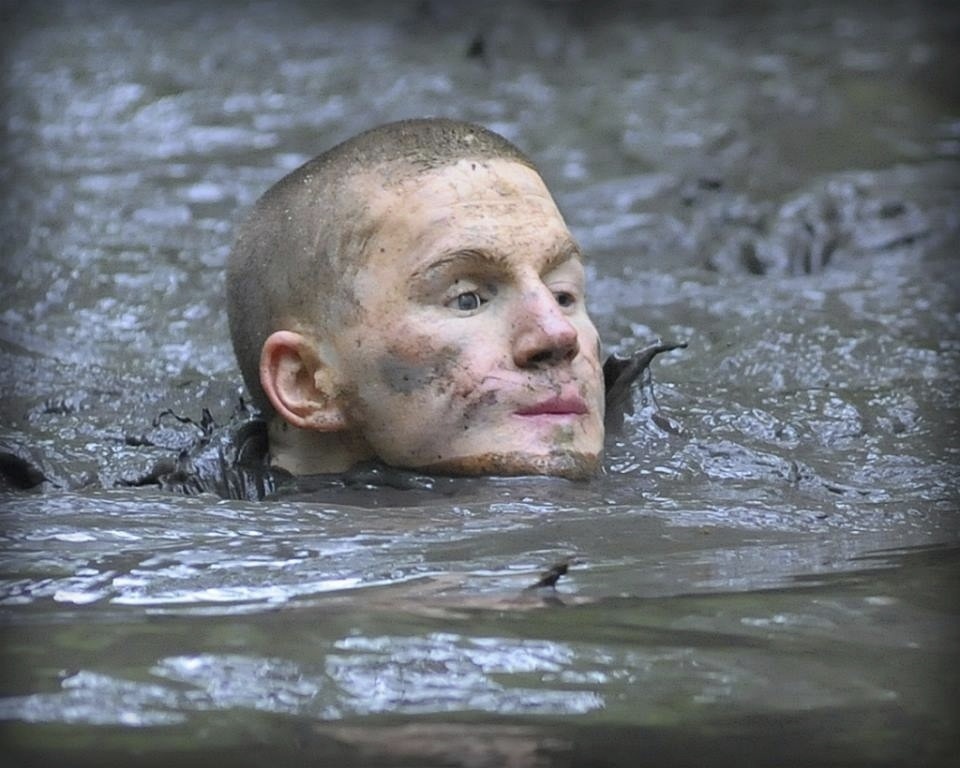 Cpl. Kyle Carpenter competes in his first Mud Run