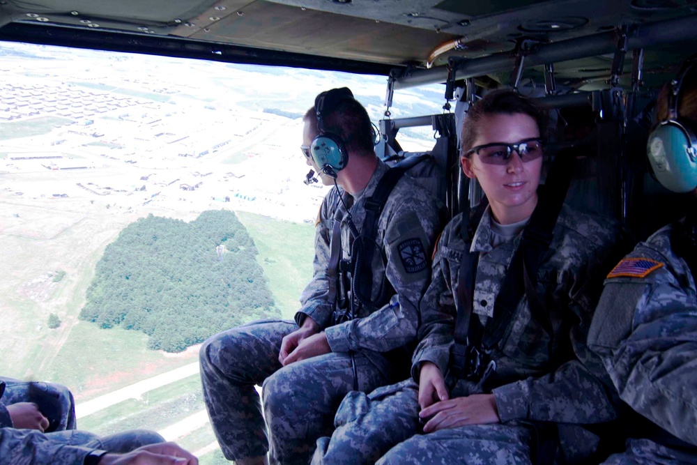 Flying high above Camp Bondsteel