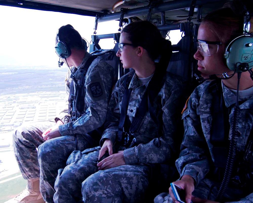 Flying above Camp Bondsteel