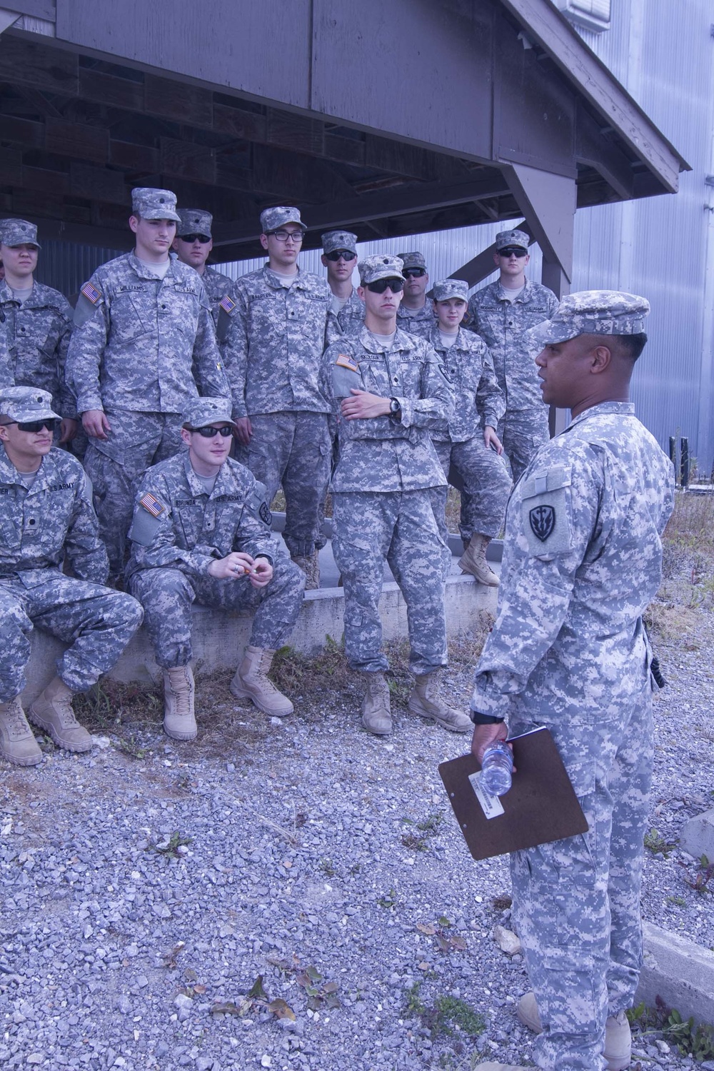 Briefing the cadets