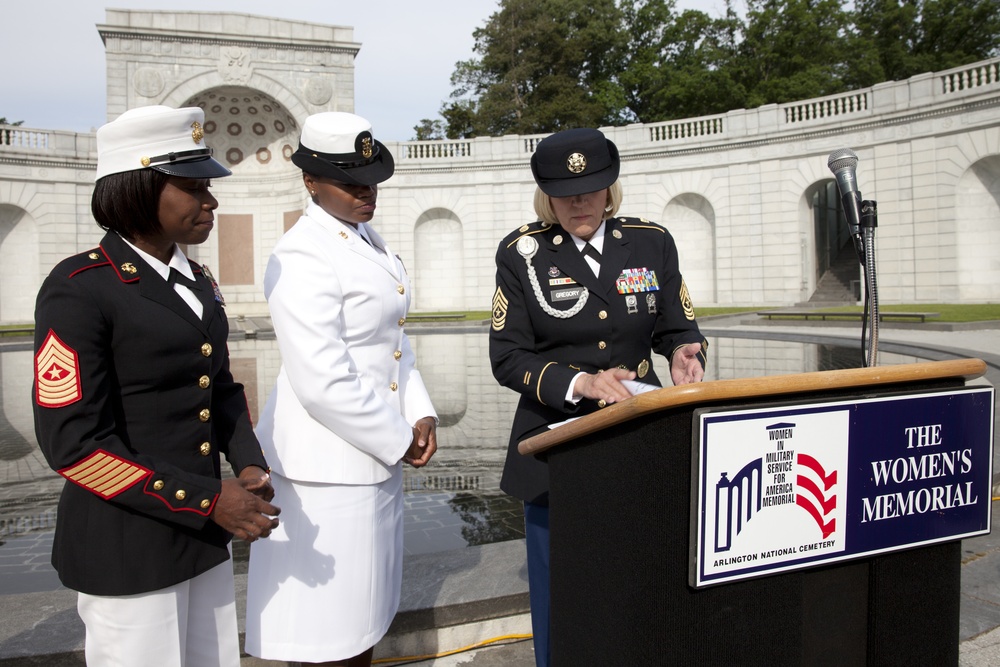 Women in Military Service for America Memorial Wreath Laying