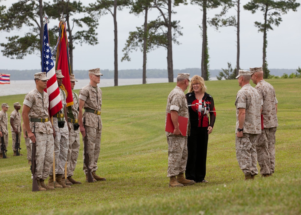 ACMC attends Camp Lejeune Retirement Ceremony