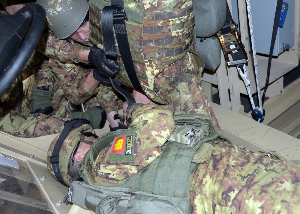Italian Soldiers training