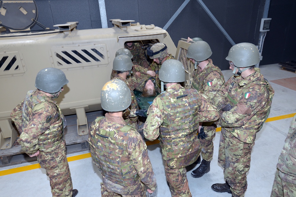 Italian Soldiers training