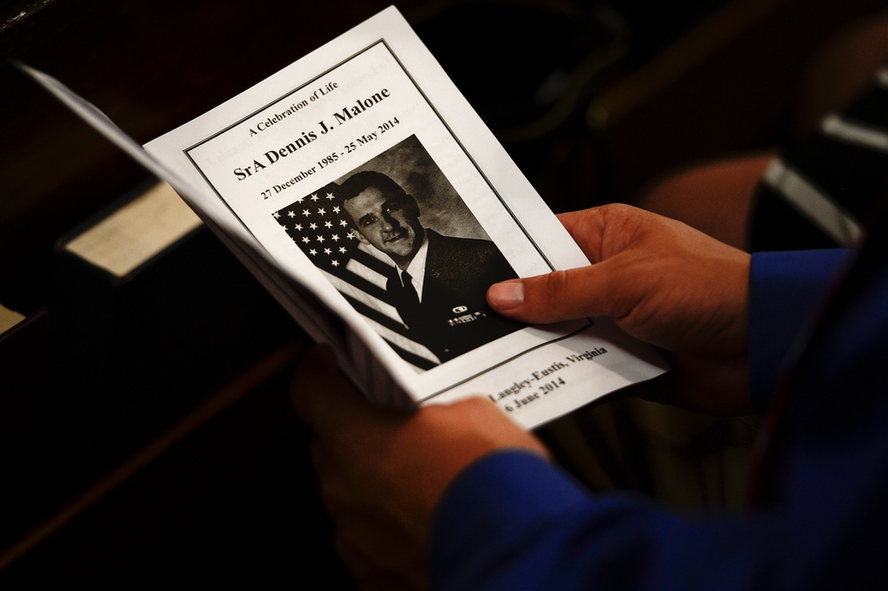 Senior Airman Dennis Malone memorial service