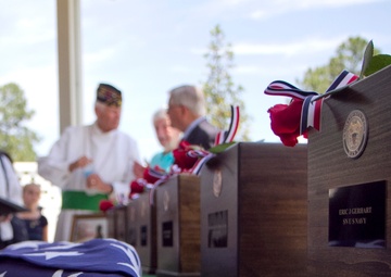 Unclaimed veterans remains interred at Fort Jackson National Cemetery