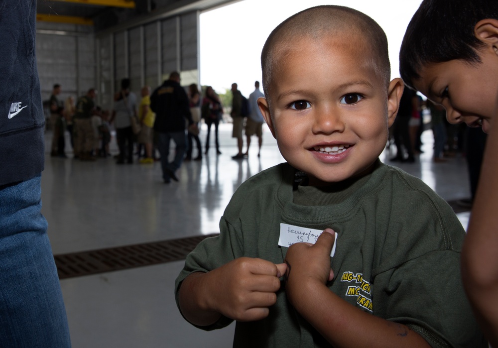 Junior Jarheads report to MAG-16 hangar for morning fun