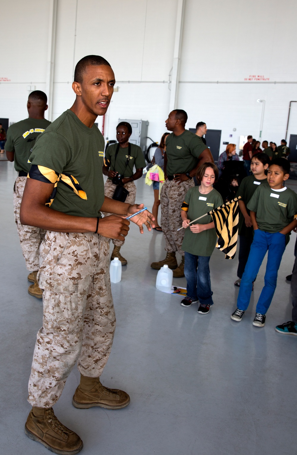 Junior Jarheads report to MAG-16 hangar for morning fun