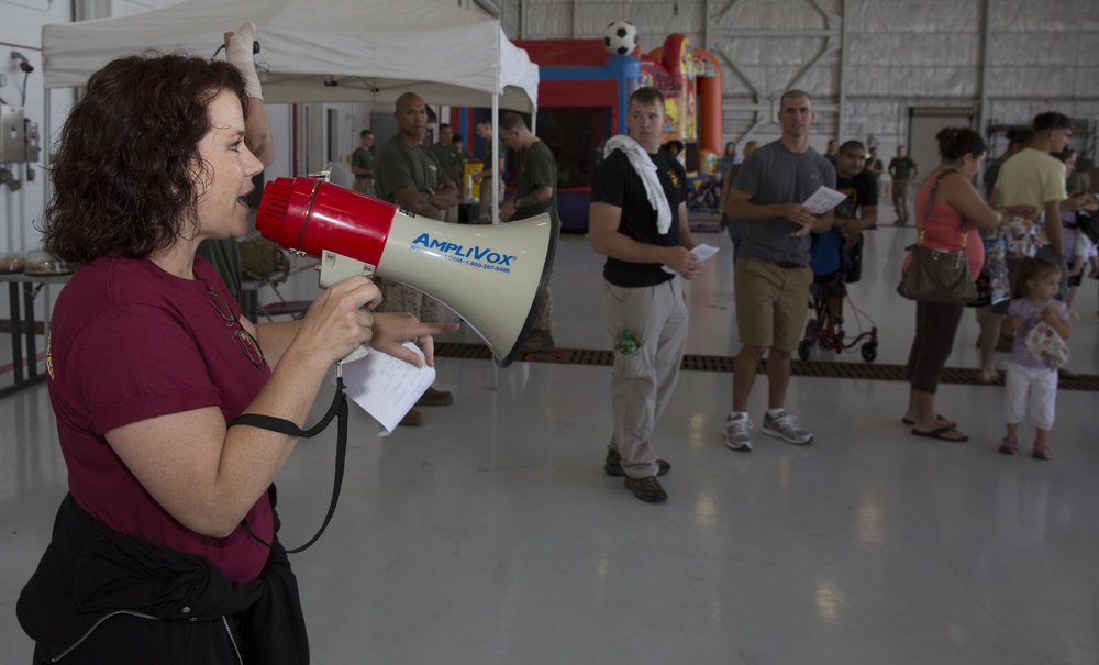 Junior Jarheads report to MAG-16 hangar for morning fun