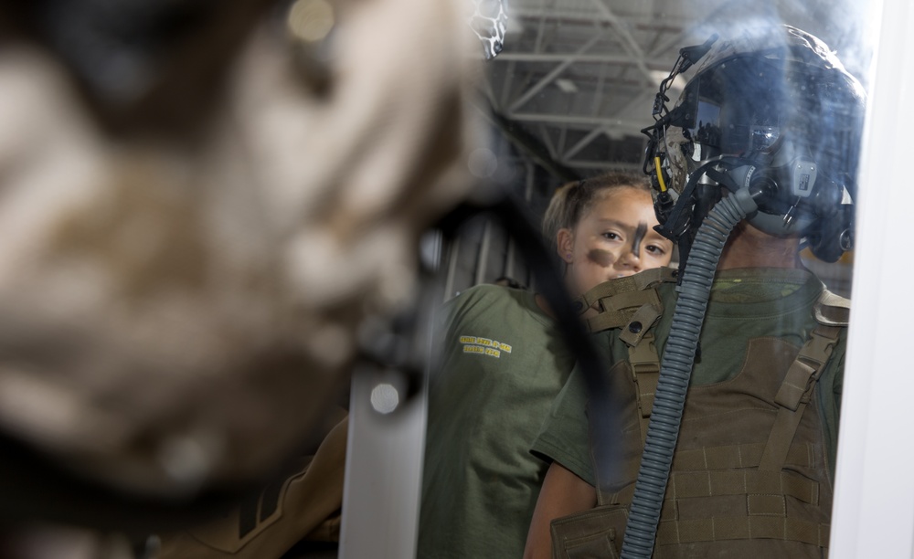 Junior Jarheads report to MAG-16 hangar for morning fun