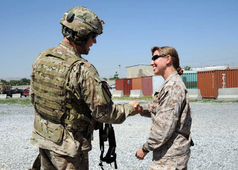 2nd Engineer Brigade commander visits NMCB 25 at Camp Phoenix