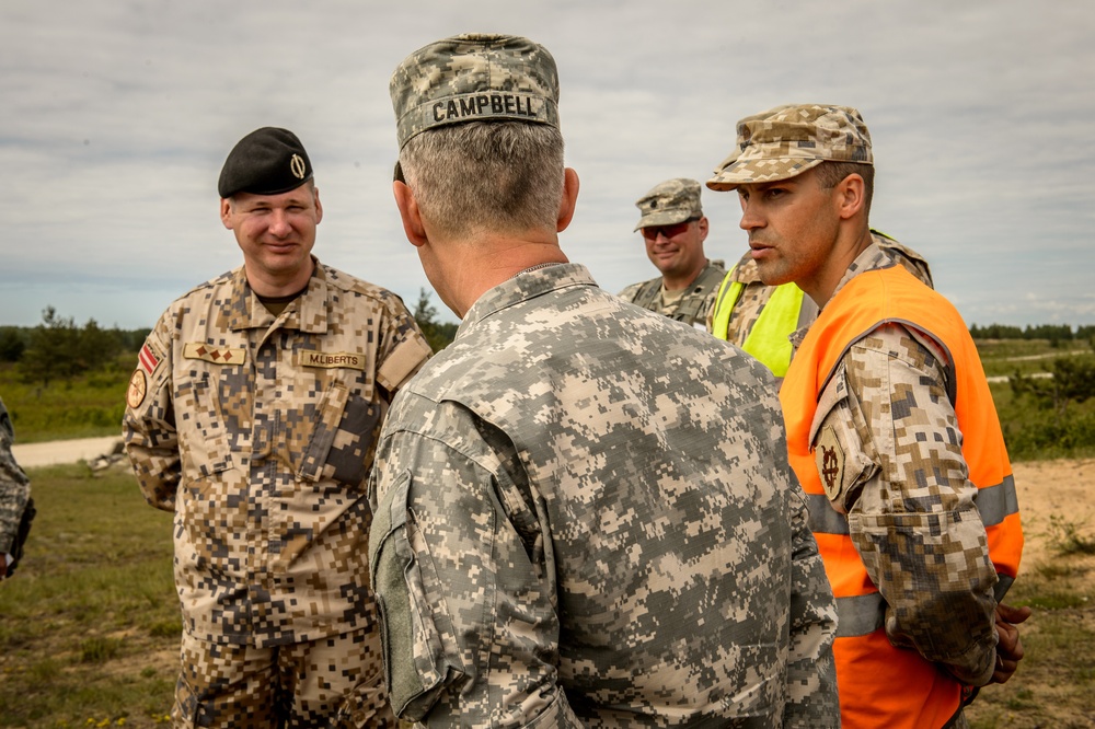 US Army Europe Commander Lt. Gen. Donald M. Campbell Jr. visit