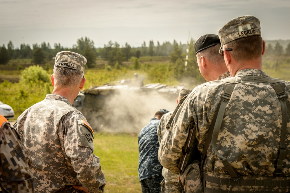 US Army Europe Commander Lt. Gen. Donald M. Campbell Jr. visit