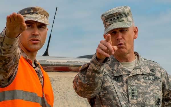 US Army Europe Commander Lt. Gen. Donald M. Campbell Jr. visit