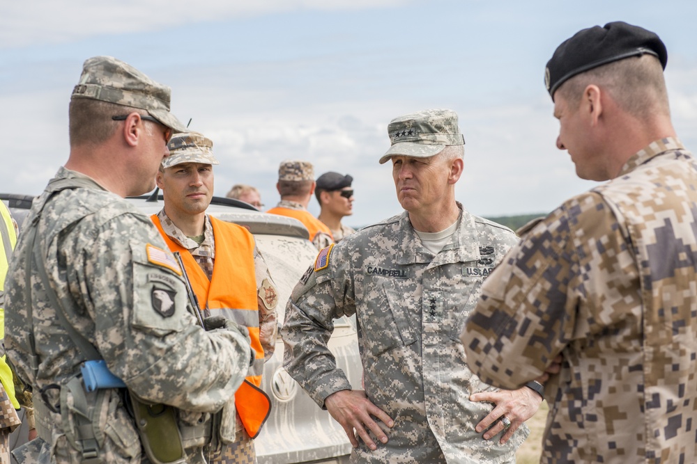 US Army Europe Commander Lt. Gen. Donald M. Campbell Jr. visit