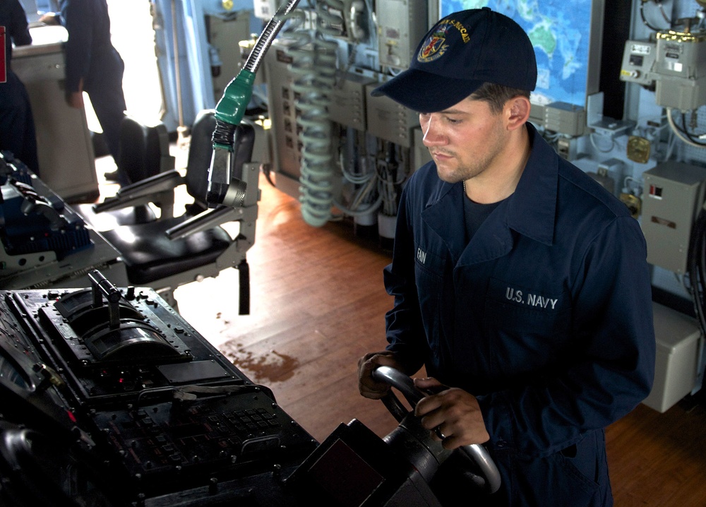 USS John S. McCain bridge operations