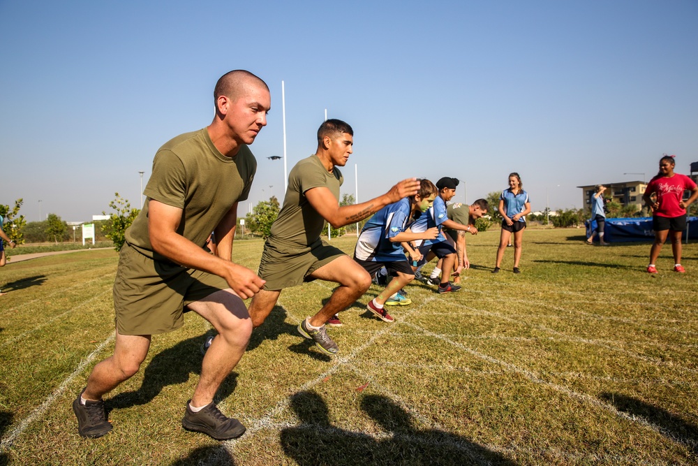 MRF-D Marines celebrate sports carnival with Rosebery Middle School