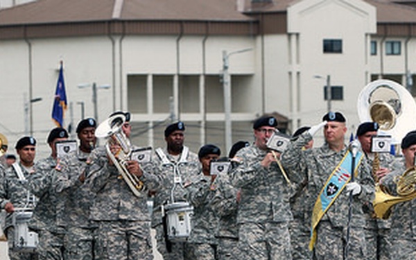 Staffs held high to honor change of responsibility and command in 2CAB