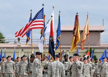 Staffs held high to honor change of responsibility and command in 2CAB