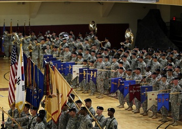 Staffs held high to honor change of responsibility and command in 2CAB