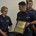 Admiral Fagan presents Coast Guard Station New York with the Boat Responsibly Award