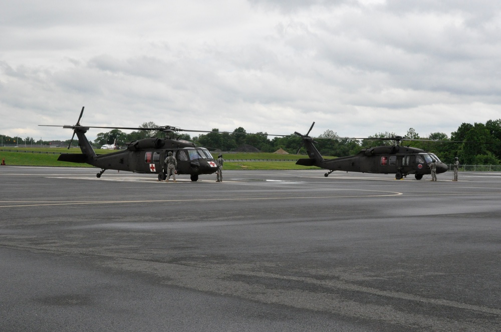 Black Hawks from the Delaware National Guard’s 126th Aviation Detachment head to Fort Hood
