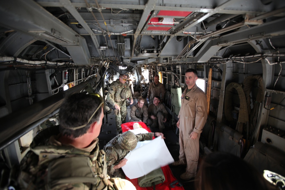 British Critical Care Air Support Team works with Marine Heavy Helicopter Squadron 466