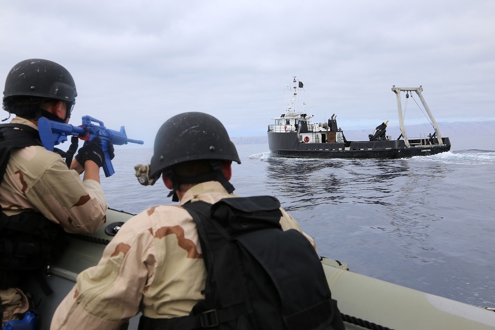 USS San Diego conducts maritime interdiction operations (MIO)