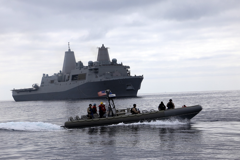 USS San Diego conducts maritime interdiction operations (MIO)