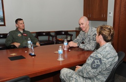 Chief Master Sgt. of 1st Air Force visits 142nd Fighter Wing