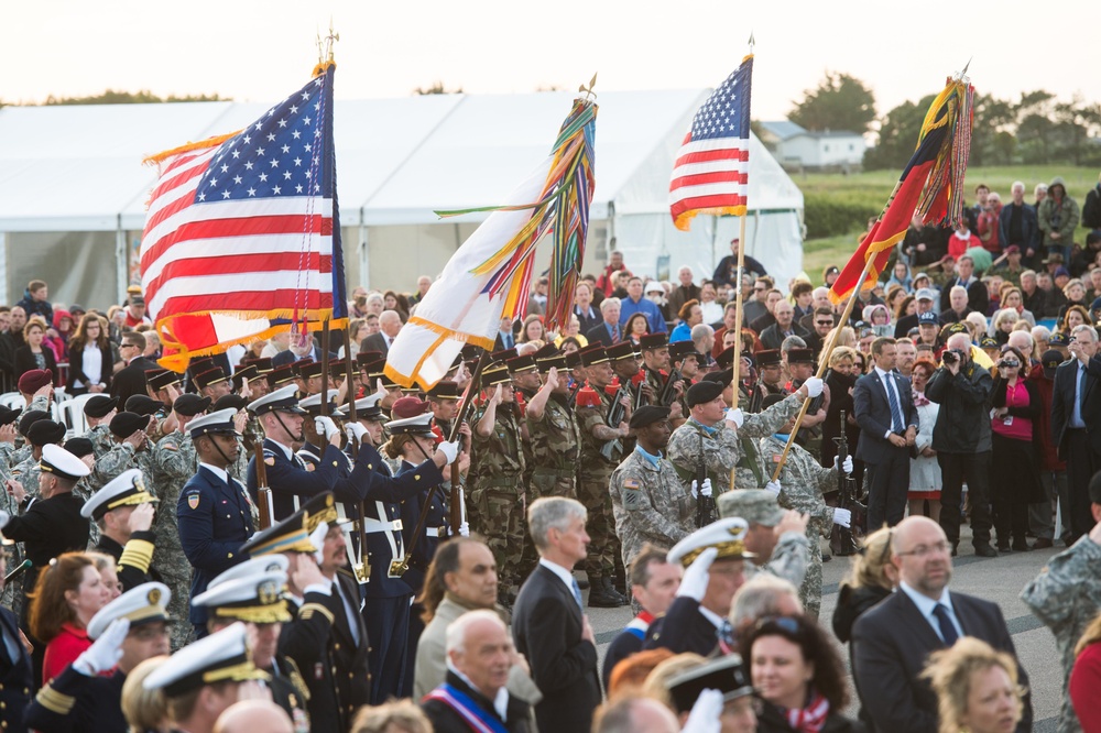 Utah Beach Ceremony