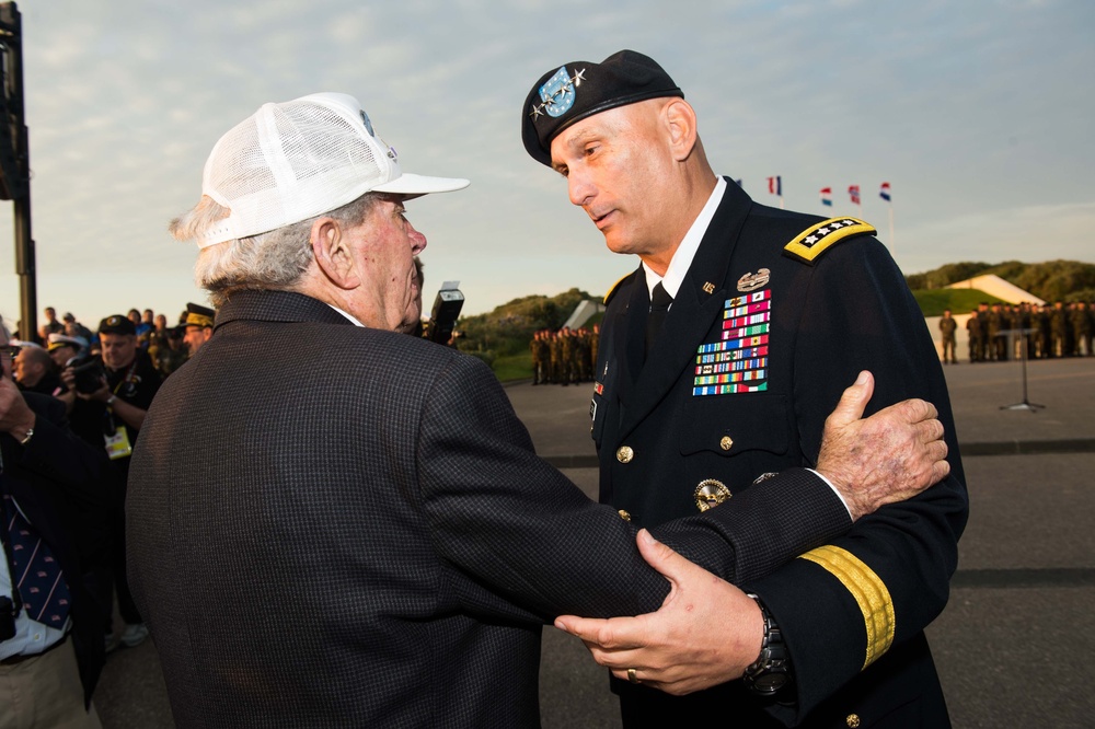 Utah Beach Ceremony