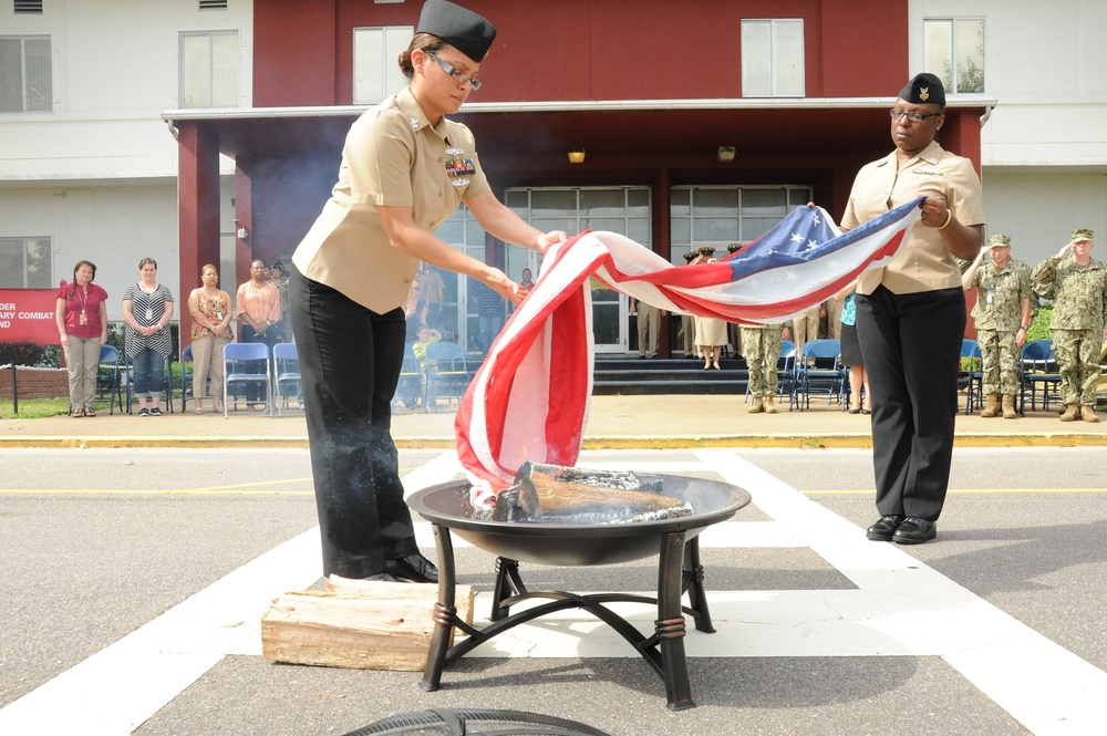 US flag retirement ceremony
