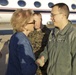 Bonnie Amos greets an Air Force captain