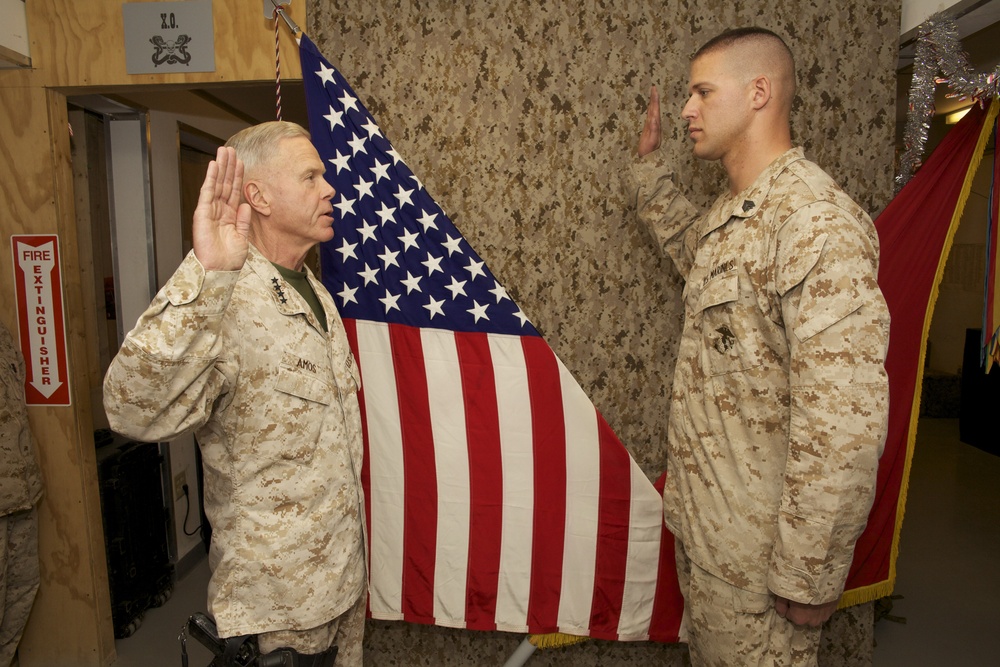 Re-enlistment ceremony