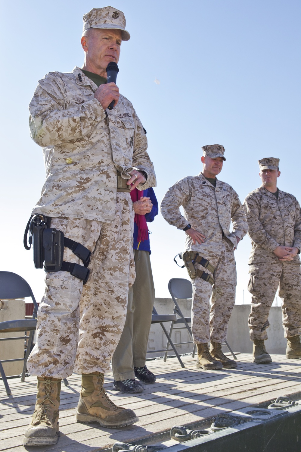 Marine commandant visits Camp Leatherneck, Afghanistan