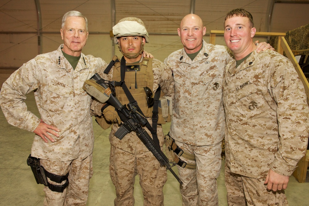 Marine commandant visits Camp Bastion, Afghanistan