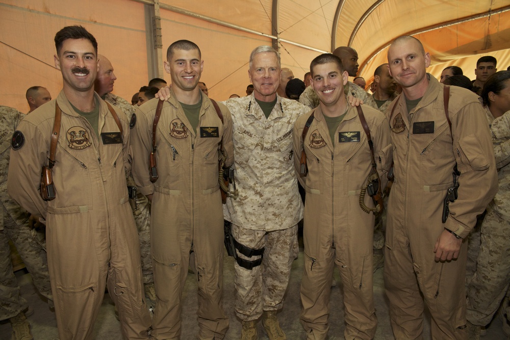 Marine commandant visits Camp Bastion, Afghanistan