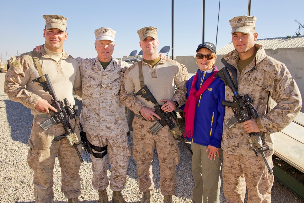 Marine commandant visits Camp Leatherneck, Afghanistan