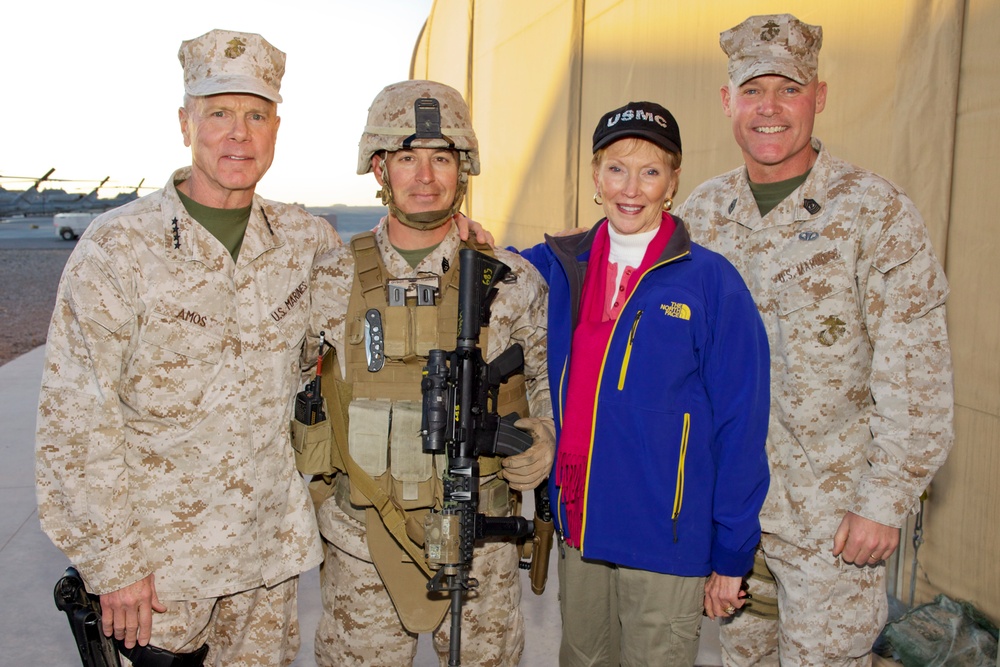 Marine commandant visits Camp Bastion, Afghanistan