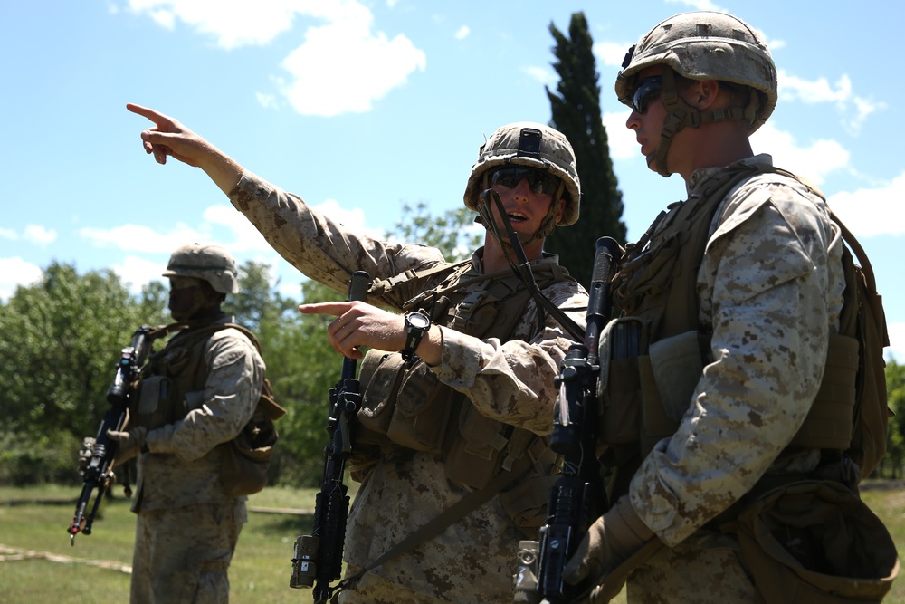 Marines and Georgians execute cordon and search training