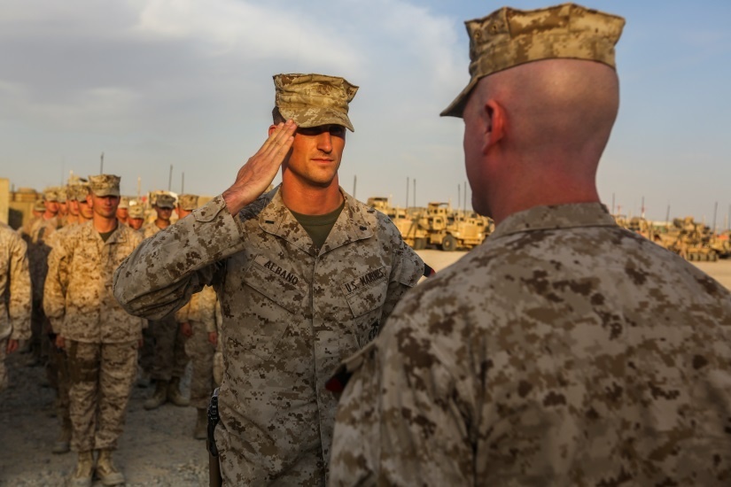 1st Battalion, 2nd Marine Regiment, promotes Marines in Helmand province