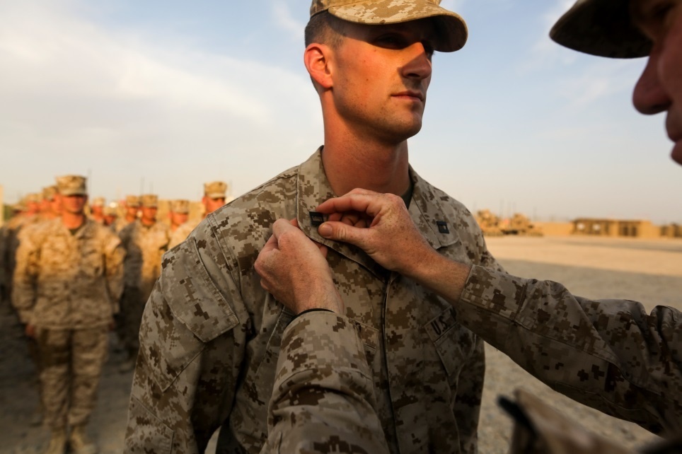 1st Battalion, 2nd Marine Regiment, promotes Marines in Helmand province