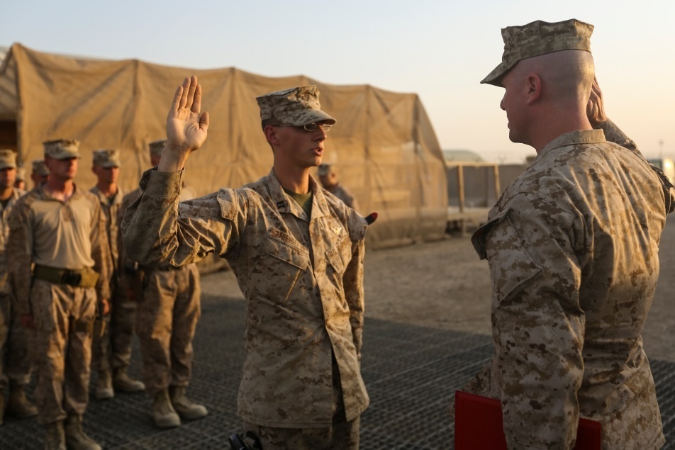 1st Battalion, 2nd Marine Regiment, promotes Marines in Helmand province