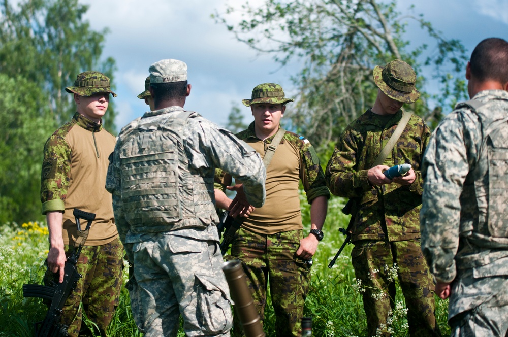 US, Estonian Mortar teams conduct live-fire training